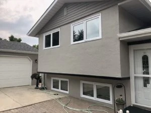 painting rough stucco surface